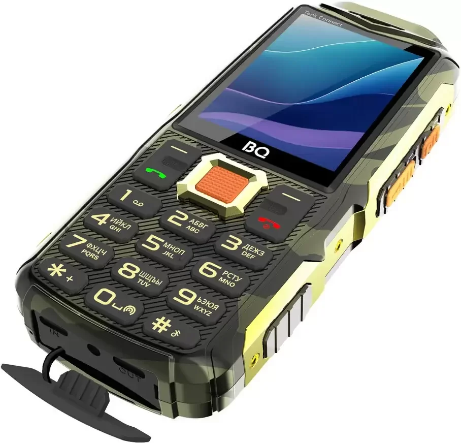 Мобильный телефон BQ 2430L Tank Connect Camouflage+Gold