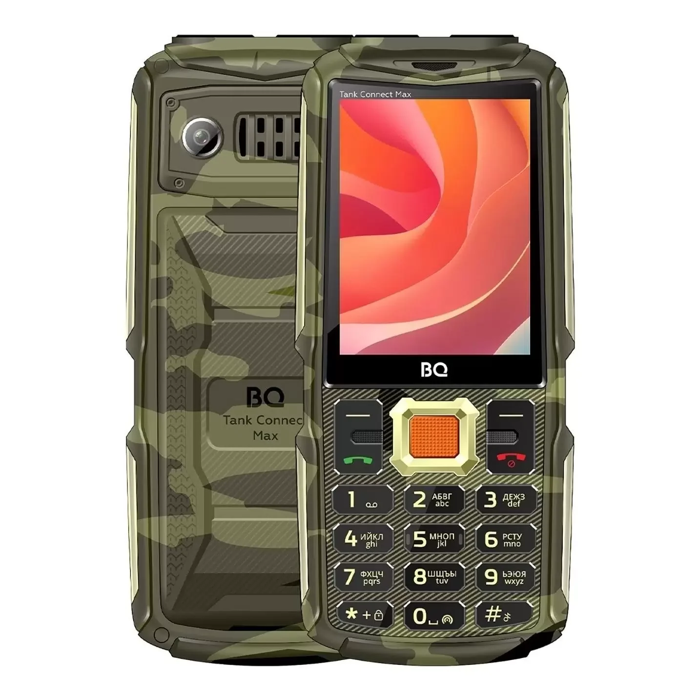 Мобильный телефон BQ 2830L Tank Connect Max Camouflage+Gold
