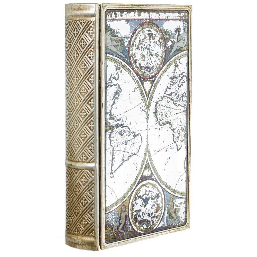Шкатулка-книга с зеркальным элементом, L15,5 W5 H26 см