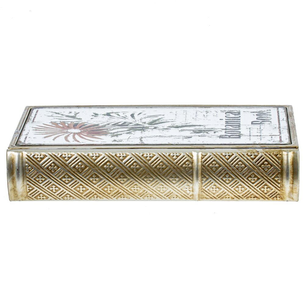Шкатулка-книга с зеркальным элементом, L16 W5 H26 см
