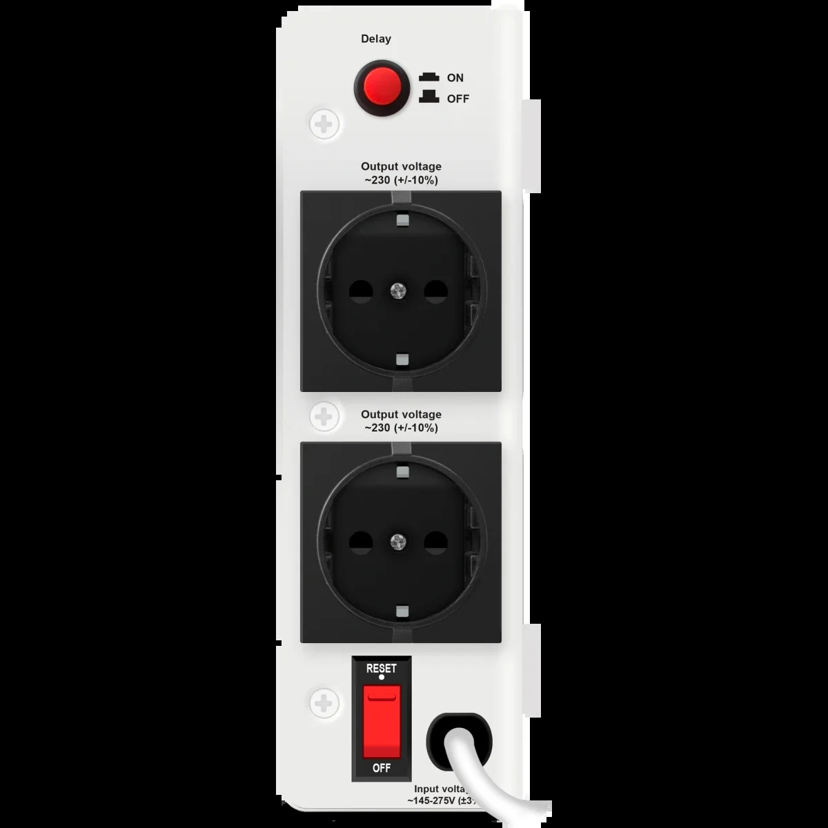SVEN Стабилизатор AVR SLIM-2000 LCD (1200Вт,Входное 140-260В, 2*CEE7/4 розетки, настенное крепление).