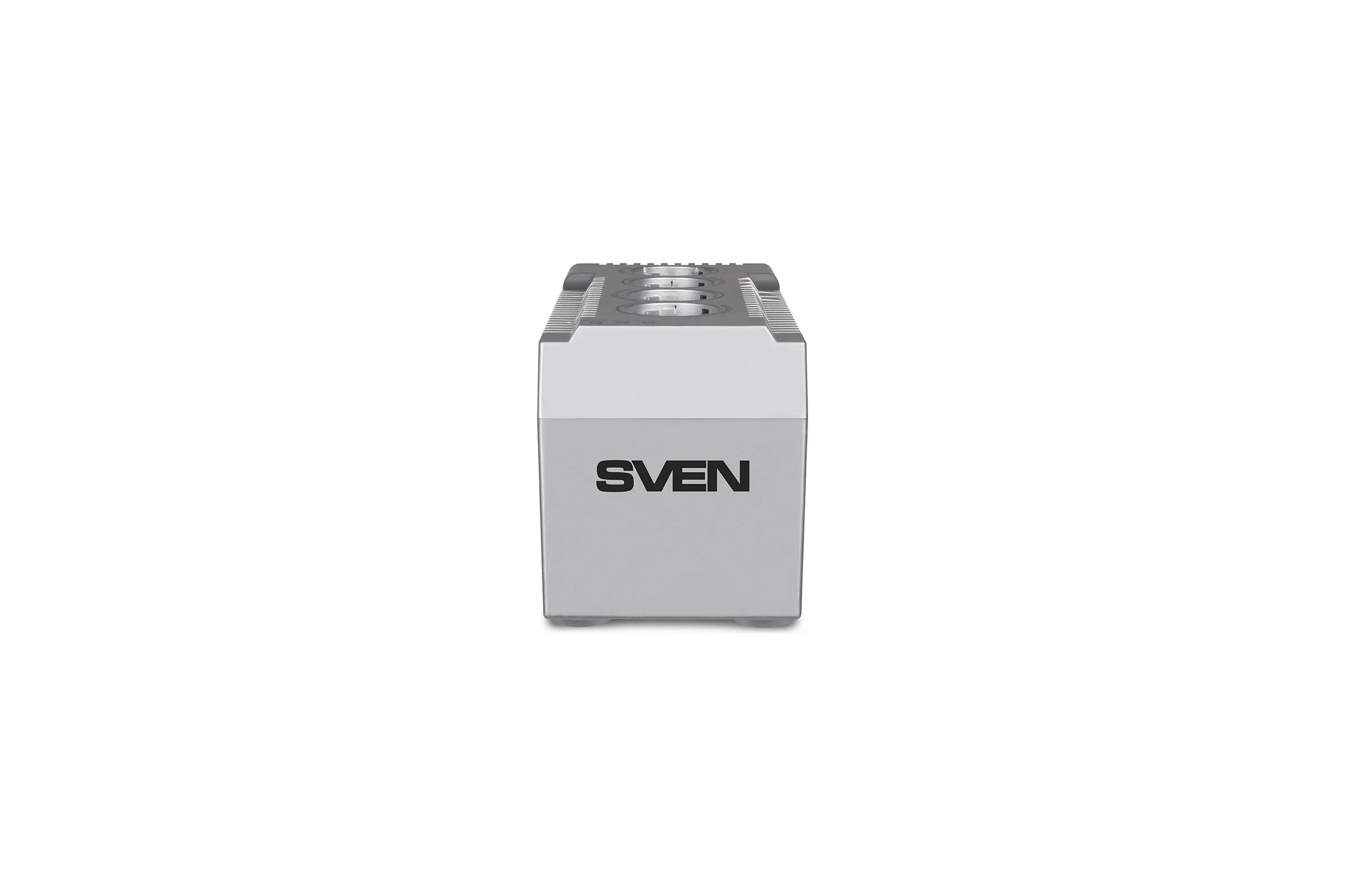 SVEN Стабилизатор VR-F1000 (≤320Вт, Вх.184-285V,4 × CEE7/4 (2*AVR, 2*сетевой фильтр) серебро