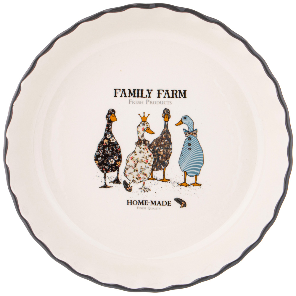 ARTI-M ФОРМА ДЛЯ ВЫПЕЧКИ AGNESS "FAMILY FARM" КРУГЛАЯ 2,1 Л 27,5*27,5*6 CМ