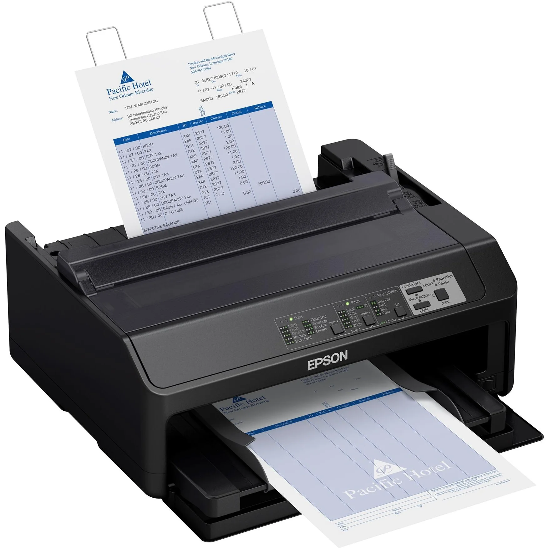 Принтер матричный Epson FX-890II, A4, 9 игол, 138 колонок, 615 зн/сек, USB, LPT, COM опц., Ethe опц. (C11CF37401/402)