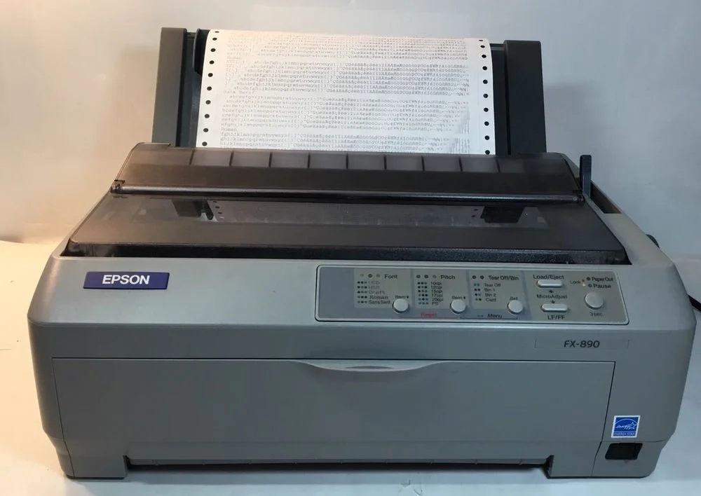 Принтер матричный Epson FX-890II, A4, 9 игол, 138 колонок, 615 зн/сек, USB, LPT, COM опц., Ethe опц. (C11CF37401/402)