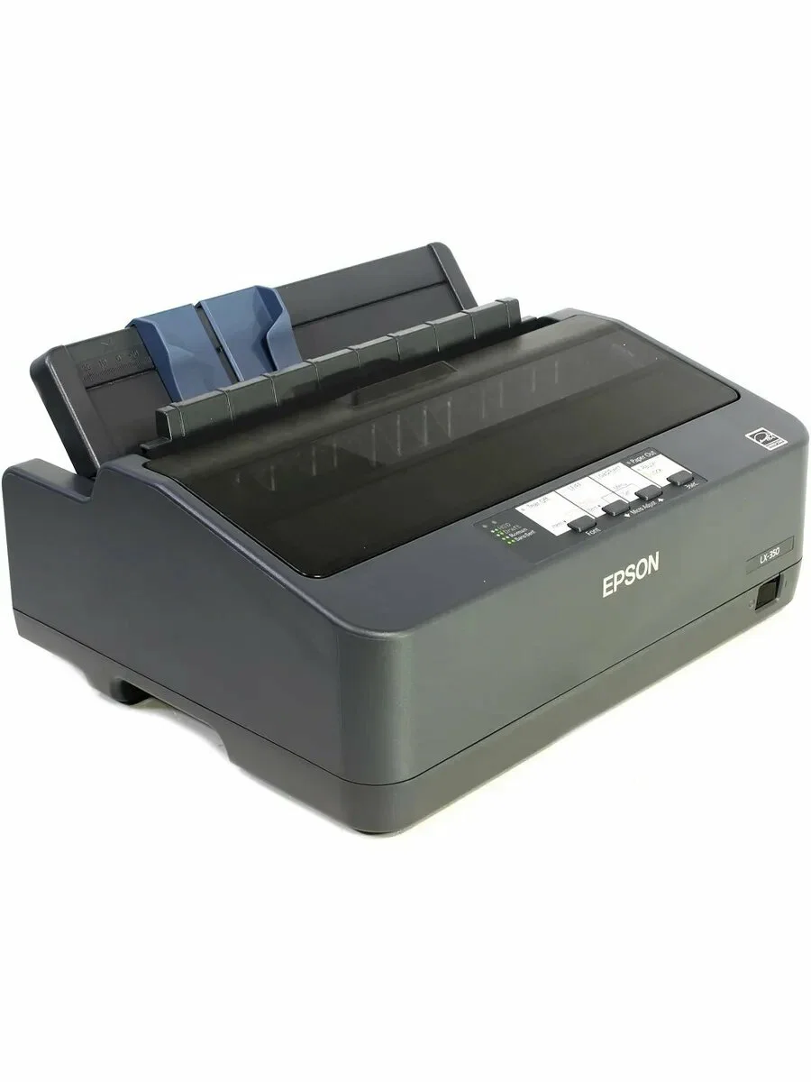 Принтер матричный Epson LX-350, A4, 9 игол, 80 колонок, 347 зн/сек, USB, LPT, COM (C11CC24031/C11CC24032)