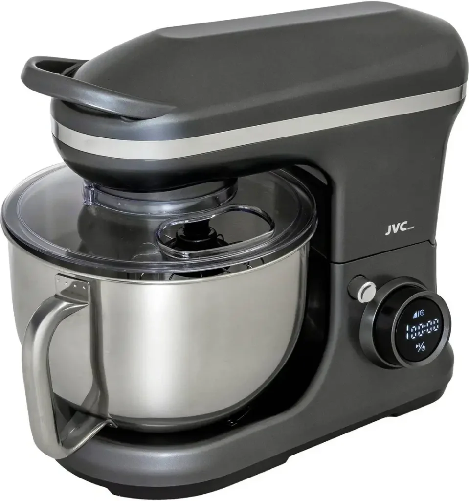 Миксер-тестомес JVC JK-MX520, 1600Вт, 8 скоростей, чаша 5,5/4,5, темно-серая