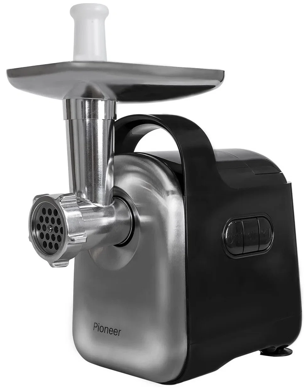 Мясорубка Pioneer MG400, 2200Вт, 2,2кг/мин, серебристо-черный,