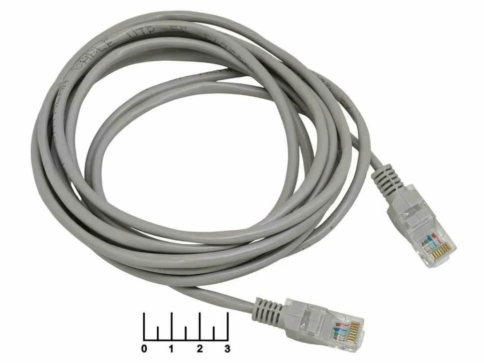 Коммутационный шнур 3м (патчкорд 8P8C) RJ-45 <=> RJ-45