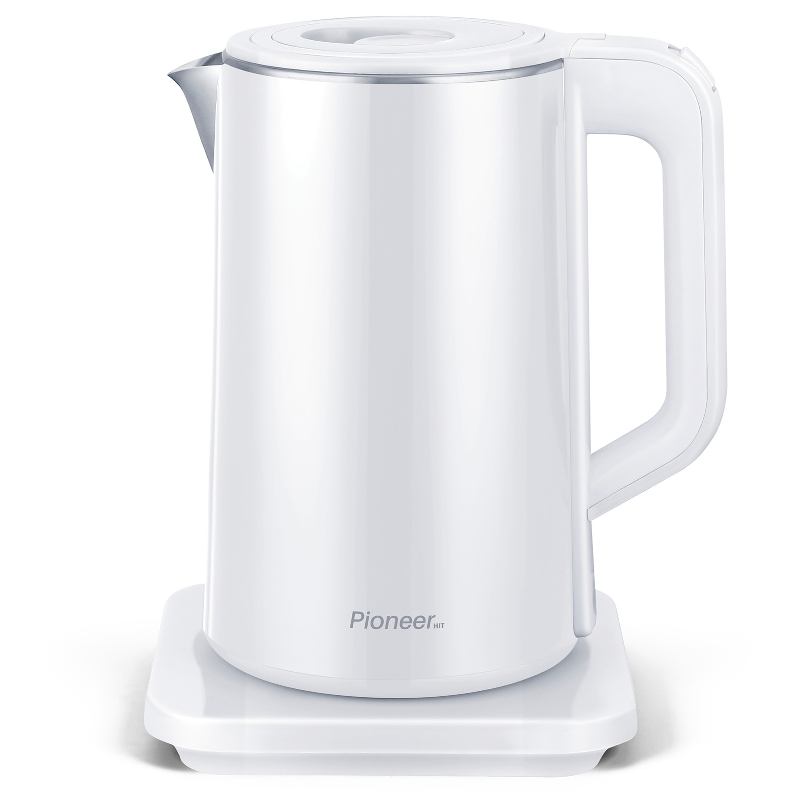 Эл,чайник  Pioneer KE525M white, 2400Вт, 1,8л, металл, двойные стенки корпуса, холодное прикосновени
