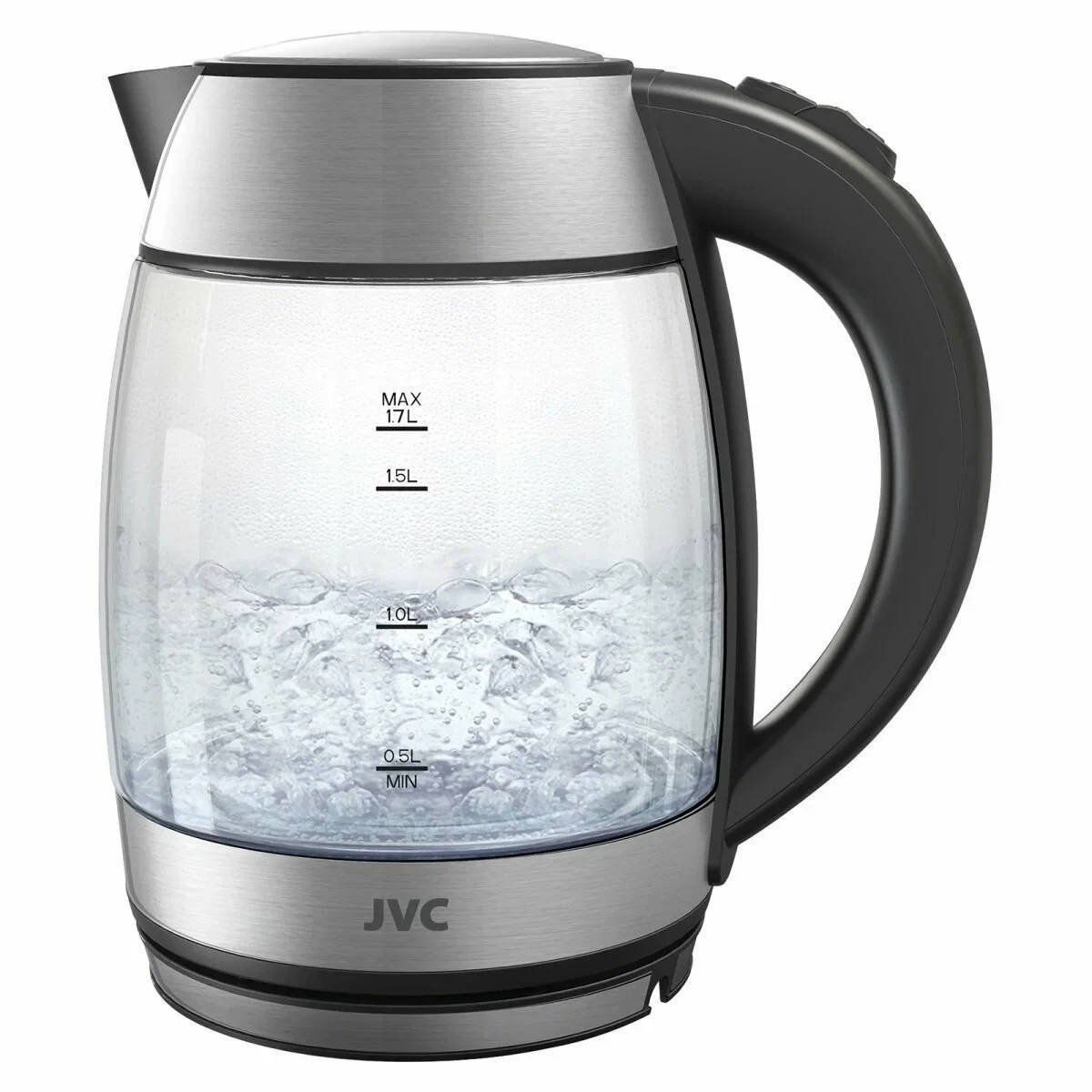 Эл,чайник JVC JK-KE1810 black, 2400Вт, 1,8л, металл, нержавеющая сталь внутри, пластик снаружи