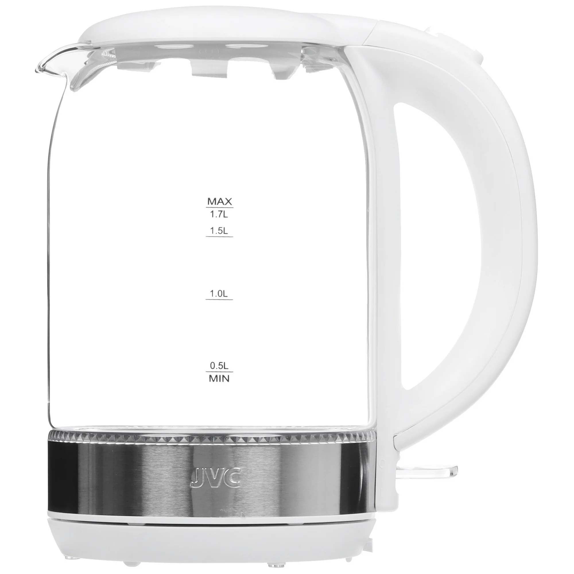 Эл,чайник JVC JK-KE1810 white, 2400Вт, 1,8л, металл, нержавеющая сталь внутри, пластик снаружи