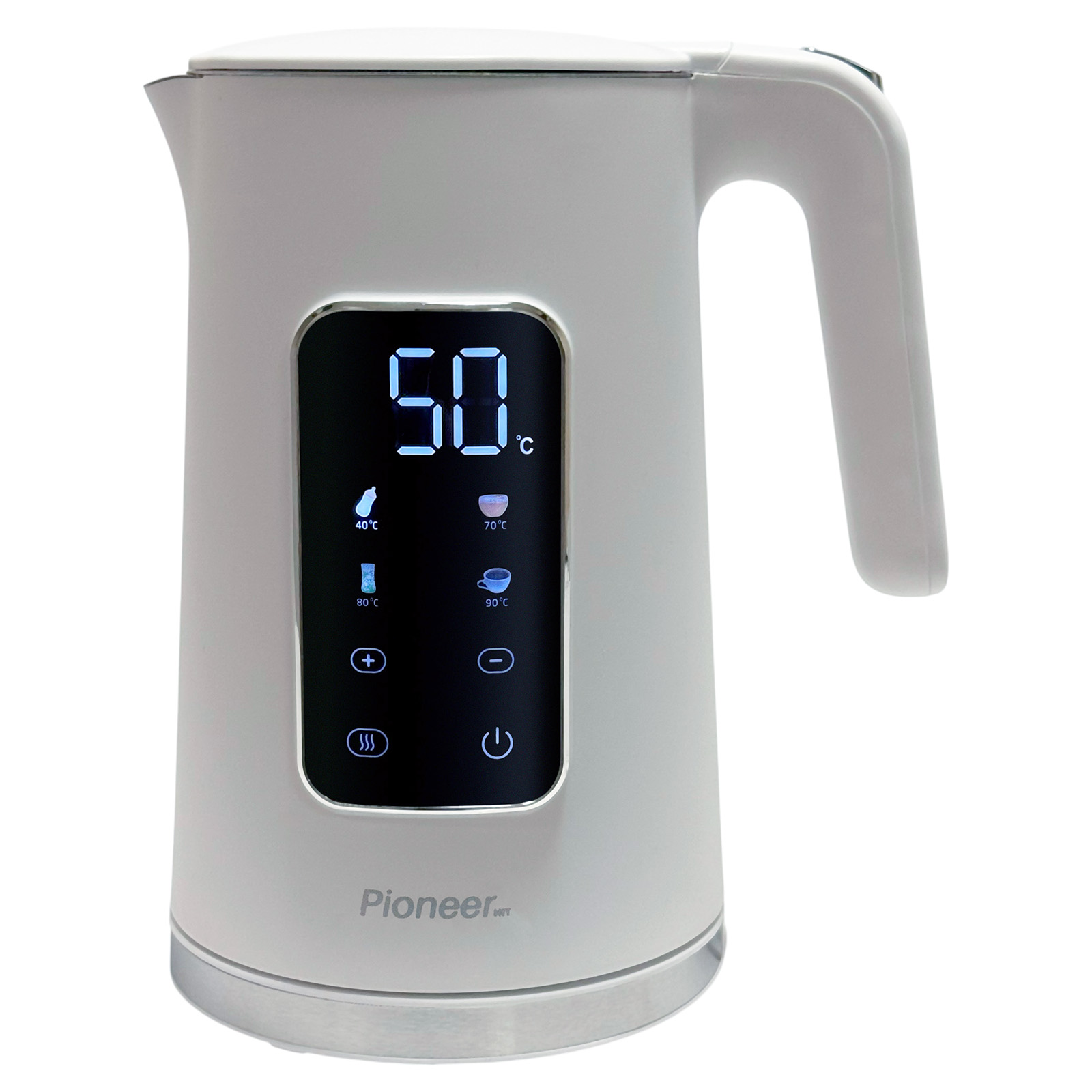 Эл,чайник Pioneer KE251PD, 2400Вт, 1,7л, стекло, светодиодный дисплей