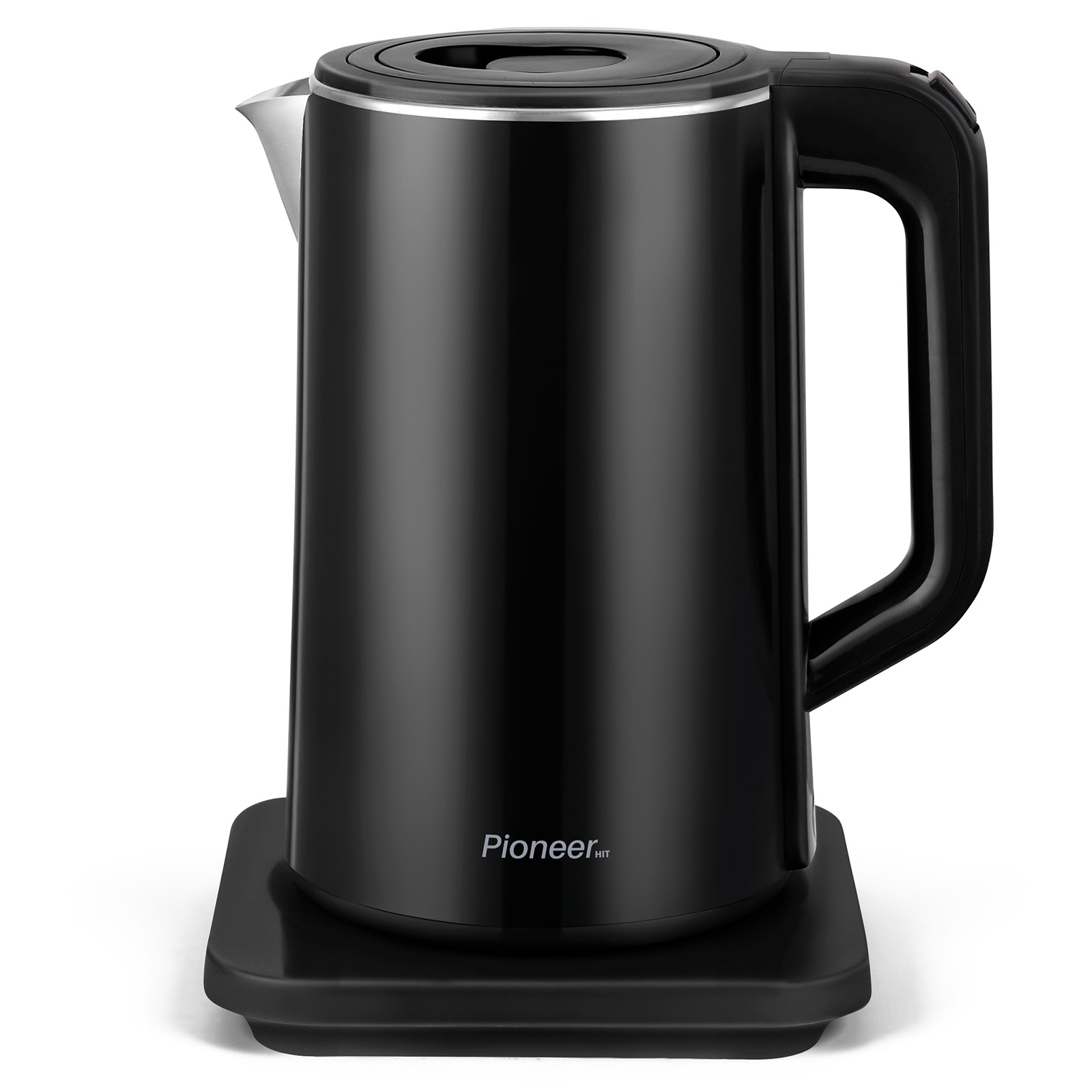Эл,чайник Pioneer KE525M black, 2400Вт, 1,8л, металл, двойные стенки корпуса, холодное прикосновение