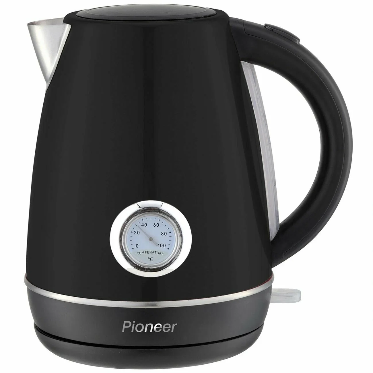 Эл,чайник Pioneer KE530M black, 2400Вт, 1,8л, металл, двойные стенки корпуса, холодное прикосновение
