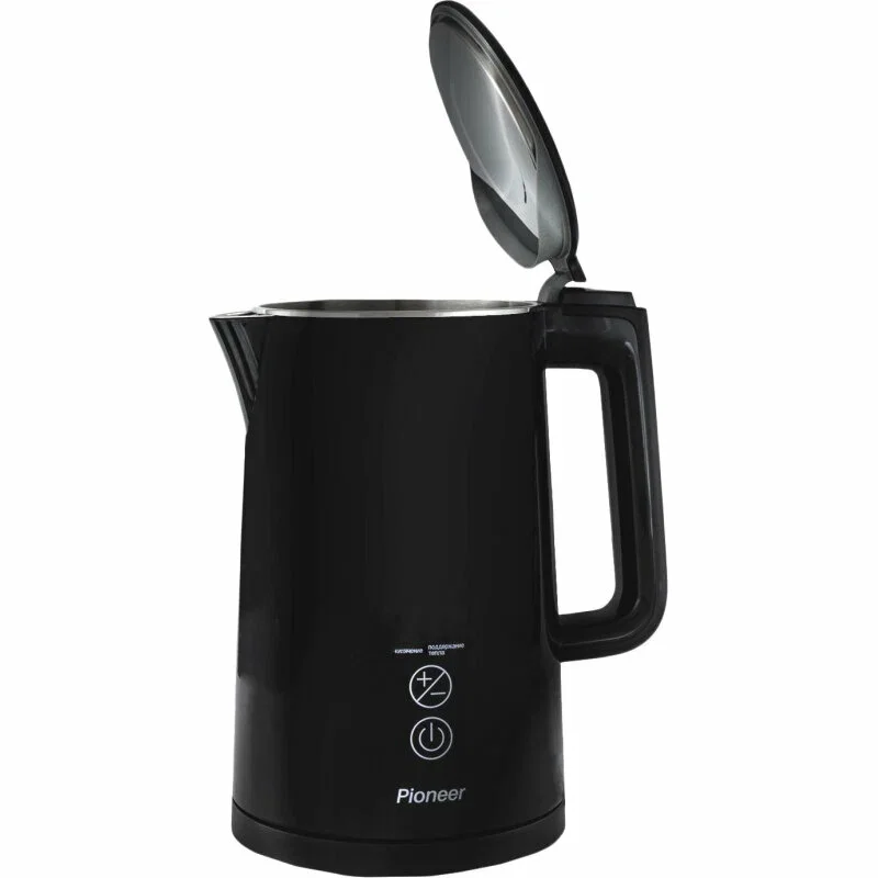 Эл,чайник Pioneer KE530M black, 2400Вт, 1,8л, металл, двойные стенки корпуса, холодное прикосновение