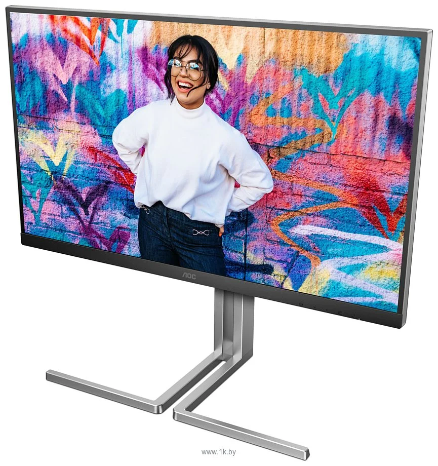 Монитор 31.5" AOC U32U3CV IPS 3840x2160, 60 Гц, 4 мс, 16:9, 400 кд/м², 2xHDMI 2.0, DP 1.4, USB-C, 3.5 Jack, USB Hub (4x USB 3.2), динамики (2x3 Вт), H