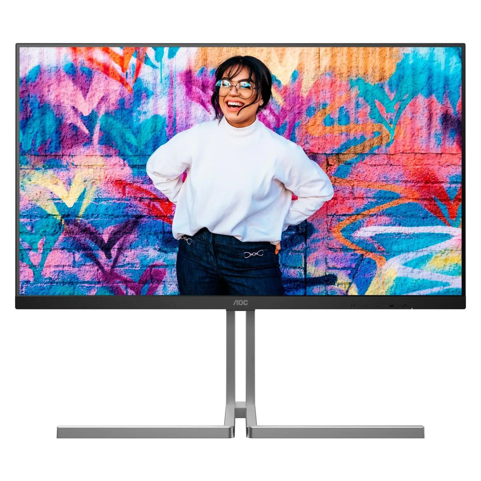 Монитор 31.5" AOC U32U3CV IPS 3840x2160, 60 Гц, 4 мс, 16:9, 400 кд/м², 2xHDMI 2.0, DP 1.4, USB-C, 3.5 Jack, USB Hub (4x USB 3.2), динамики (2x3 Вт), H