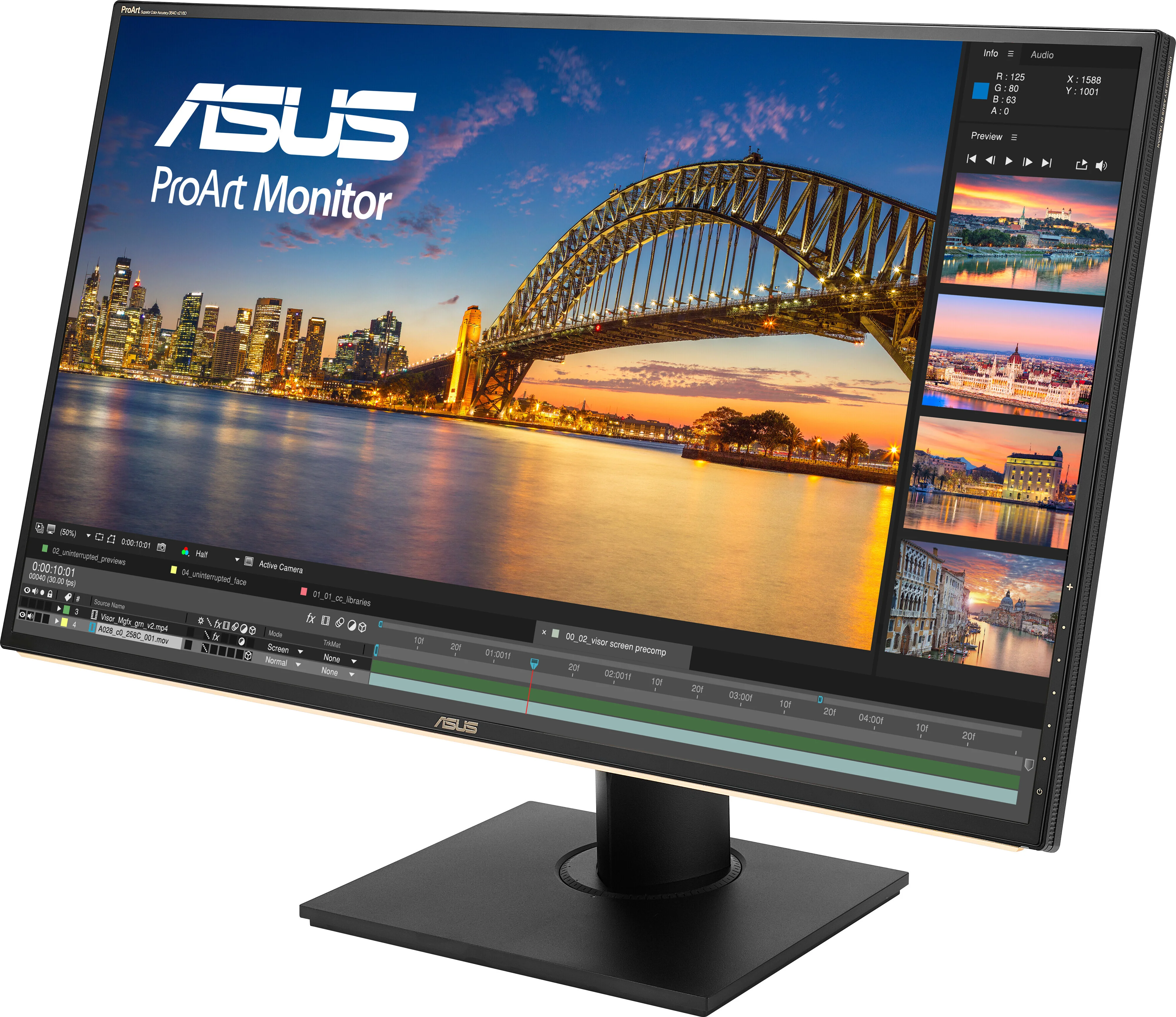 Монитор 31.5" ASUS ProArt PA329CRV IPS 3840x2160, 60 Гц, 5 мс, 16:9, 400 кд/м2, 2xHDMI, 2хDP, 1x3.5 мм, черный/серебристый