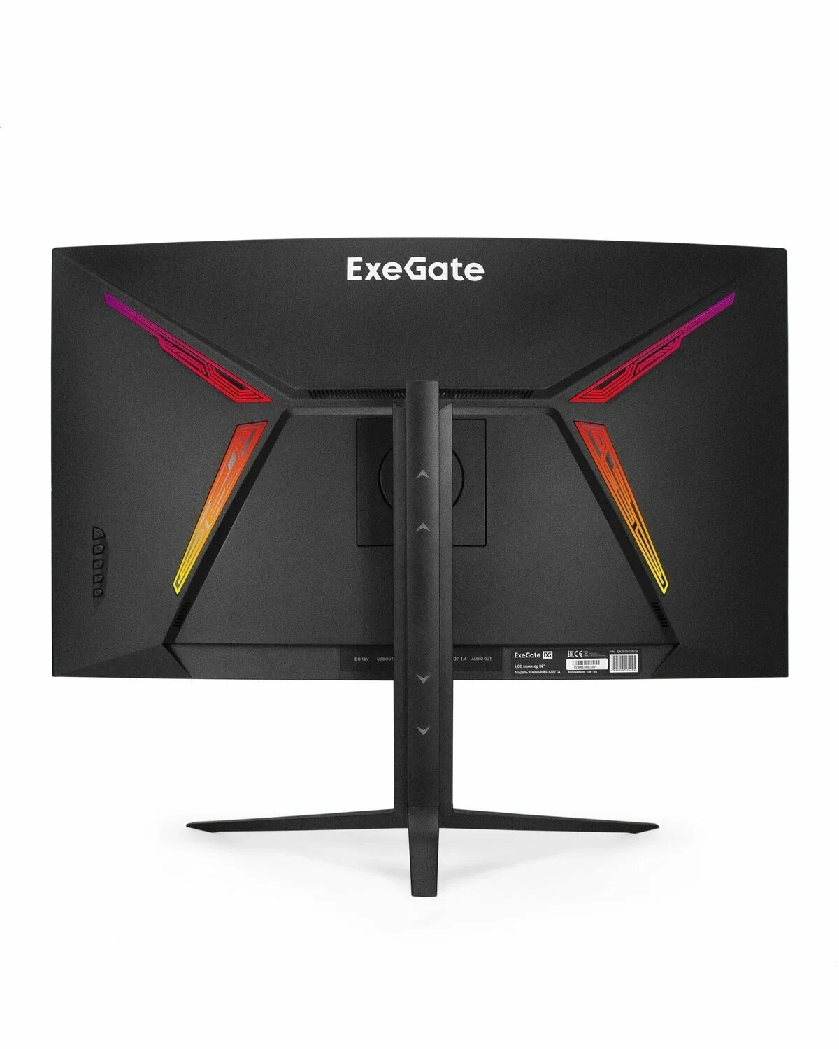 Монитор 31.5" ExeGate Combat EC3200TA VA 2560x1440, 165 Гц, 5 мс (GtG), 16:9, 300 кд/м², изогнутый (1500R), 2×HDMI 2.0, 2×DP, 3.5 Jack, динамики (2×3