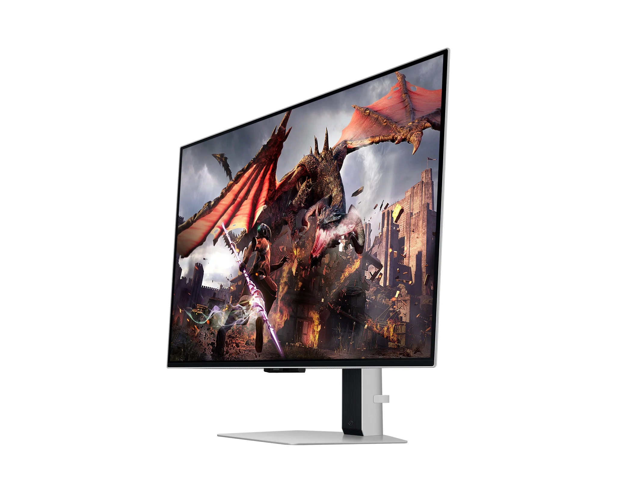 Монитор 31.5" Samsung Odyssey OLED G8 G80SD OLED 3840x2160, 240 Гц, 0.03 мс, 16:9, 250 кд/м², 2xHDMI, 1xDP, 2xUSB, 1xUSB-B, 2x5 Вт, серебристый