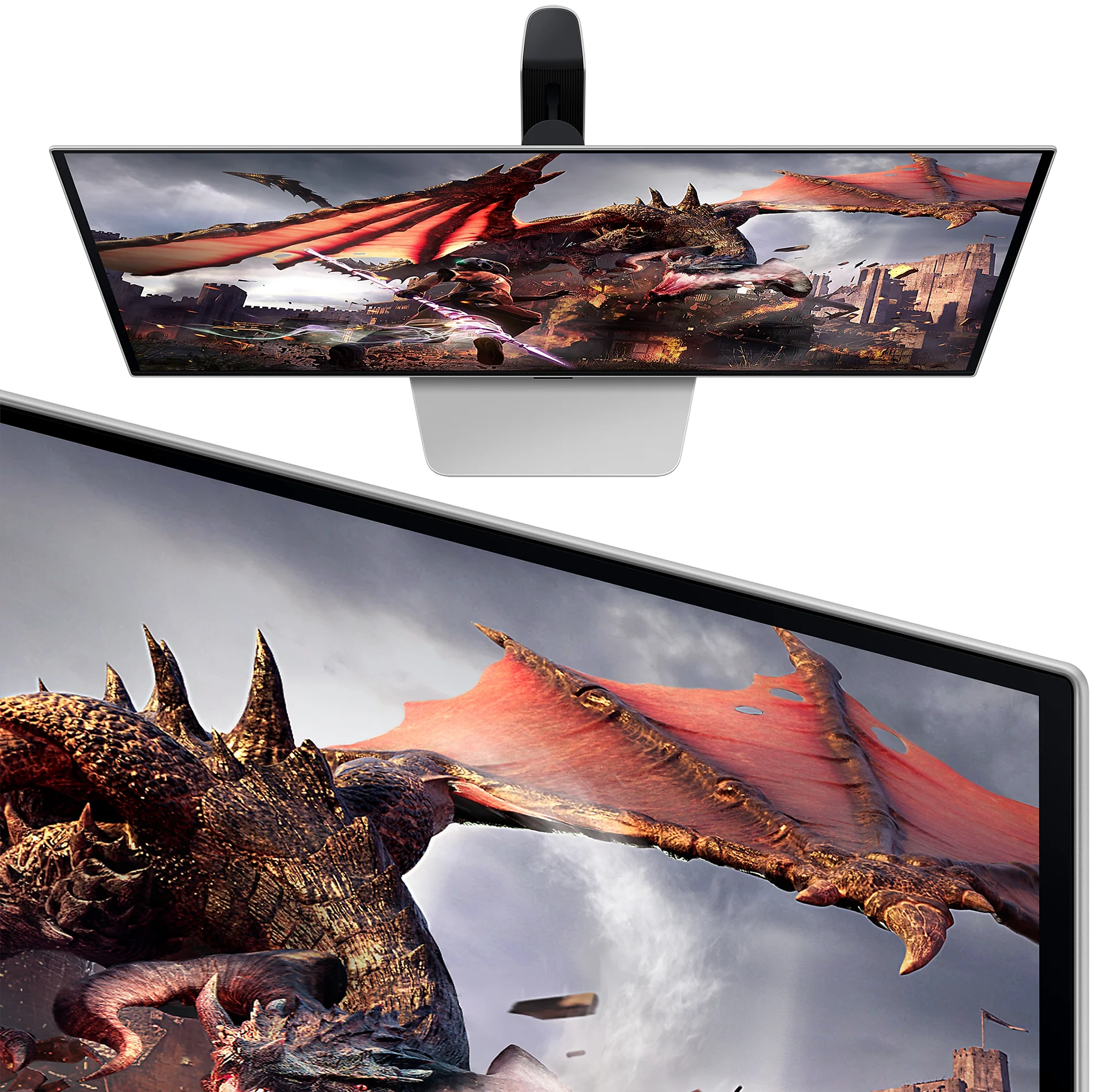 Монитор 31.5" Samsung Odyssey OLED G8 G80SD OLED 3840x2160, 240 Гц, 0.03 мс, 16:9, 250 кд/м², 2xHDMI, 1xDP, 2xUSB, 1xUSB-B, 2x5 Вт, серебристый