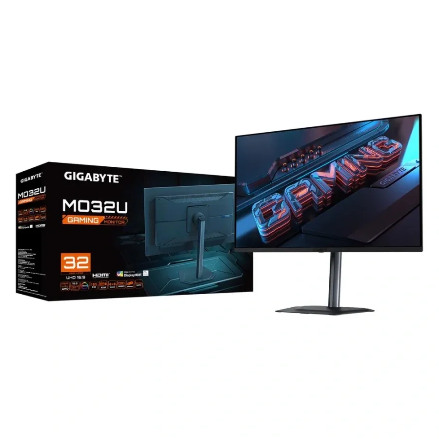 Монитор 32" Gigabyte MO32U2 EK QD-OLED 3840x2160, 240 Гц, 0.03 мс, 16:9, 1000 кд/м² (пиковая), 2×HDMI 2.1, DP 1.4, USB-C (18 Вт PD), USB Hub (2×USB 3.