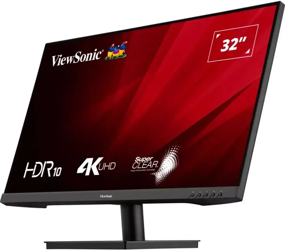 Монитор 32" ViewSonic VA3208-4K-HD VA 3840x2160, 60 Гц, 4 мс, 16:9, 300 кд/м², 2×HDMI 2.0, DP 1.4, 3.5 Jack, HDR10, черный