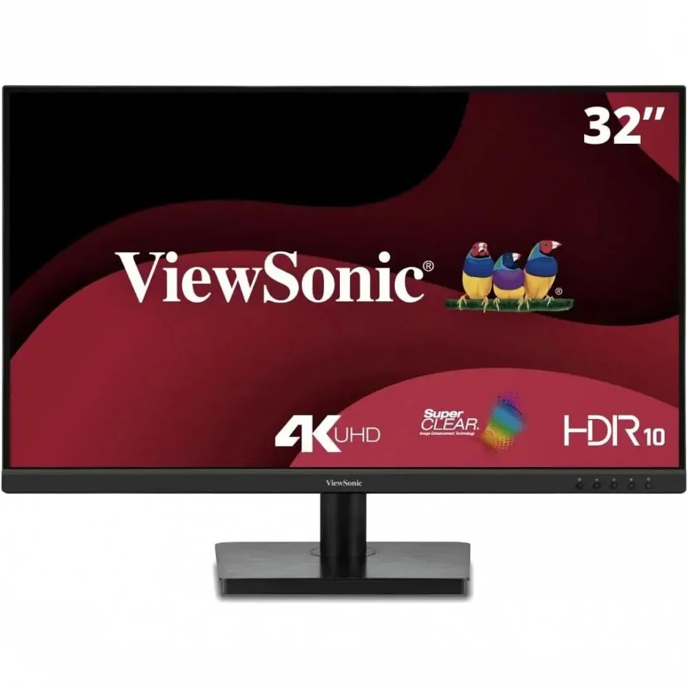 Монитор 32" ViewSonic VA3208-4K-HD VA 3840x2160, 60 Гц, 4 мс, 16:9, 300 кд/м², 2×HDMI 2.0, DP 1.4, 3.5 Jack, HDR10, черный