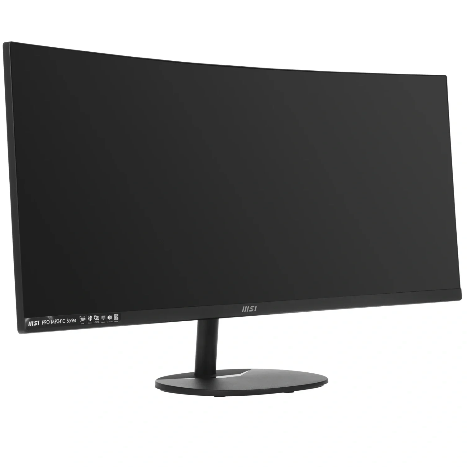 Монитор 34" MSI PRO MP341CQ VA 3440x1440, 100 Гц, 1 мс, 21:9, 300 кд/м², 2xHDMI 2.0b, DP 1.2a, 3.5 Jack, динамики (2x2 Вт), изогнутый экран (1500R), F