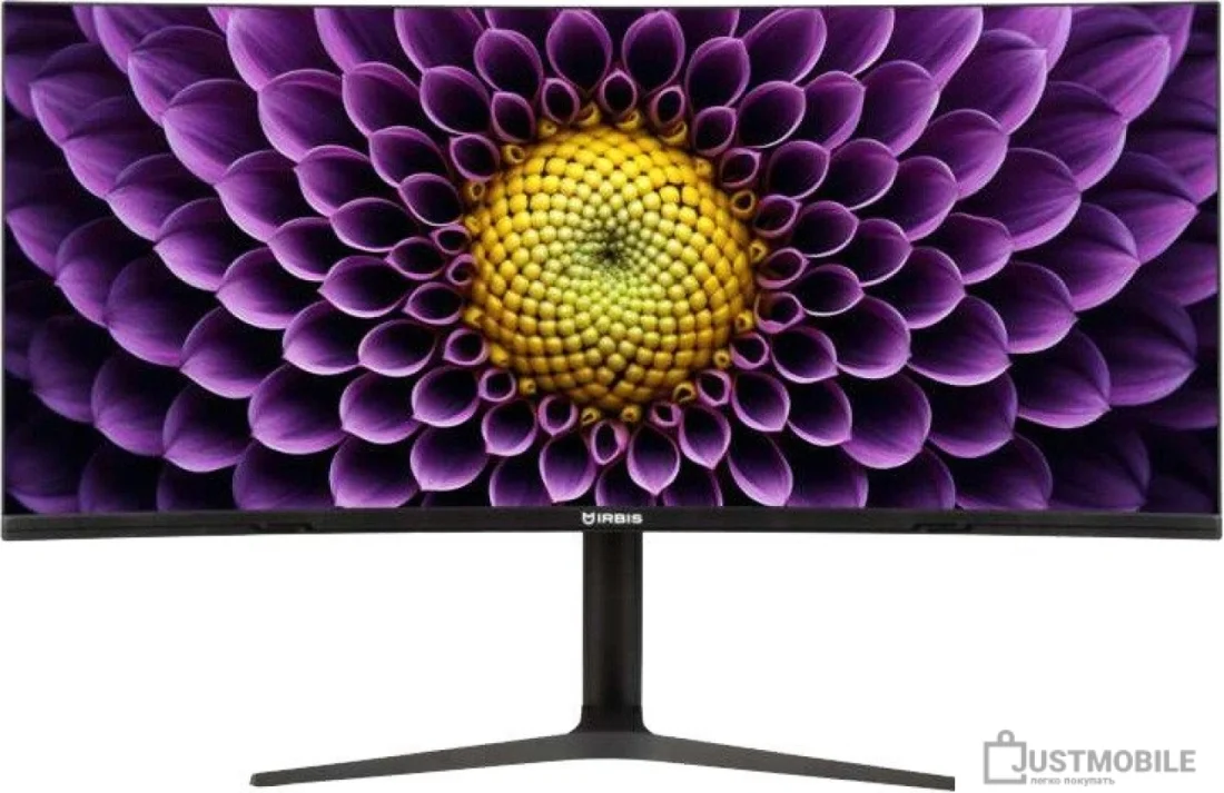 Монитор 38" IRBIS NobleView IPS 3840x1600, 75 Гц, 3 мс, 21:9, 300 кд/м², 1xHDMI, 1xDP, 1xUSB-C(65W), 2xUSB-A, 1xUSB-B, черный