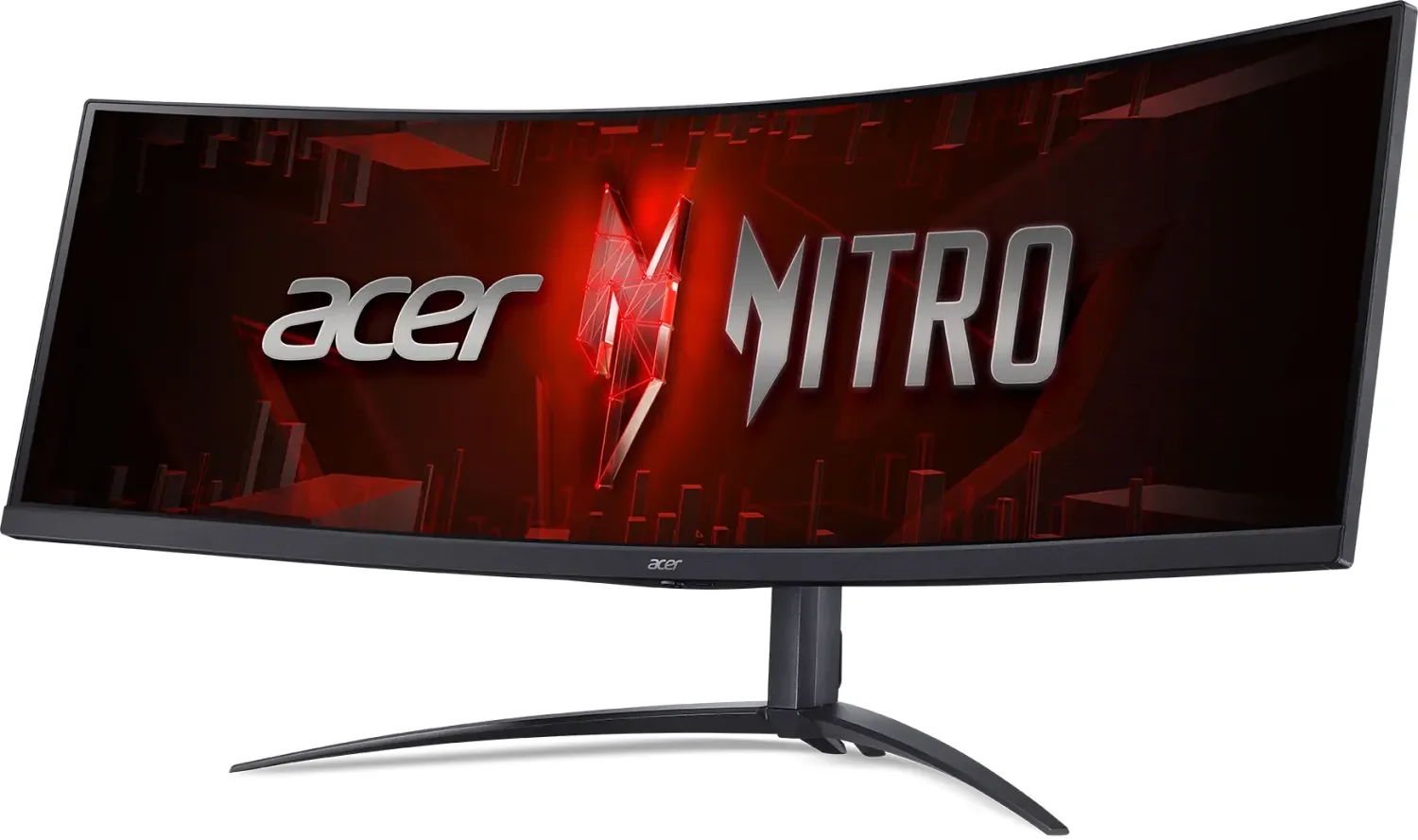 Монитор 44.5" Acer Nitro XZ452CUVbemiiphuzx VA 5120x1440, 165 Гц, 4 мс, 32:9, 450 кд/м2, 2xHDMI, 1хDP, изогнутый, черный
