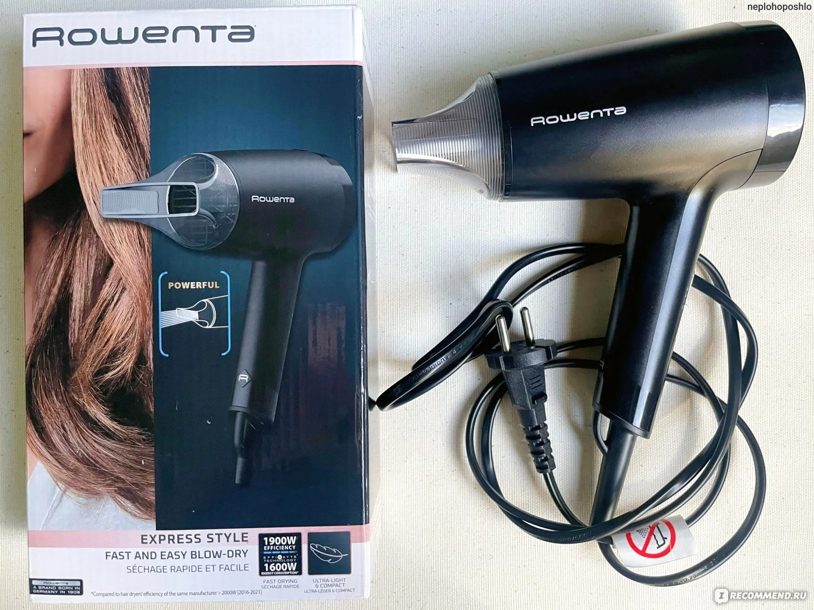 Фен Rowenta CV1803F0 1600 Вт, 4 режима