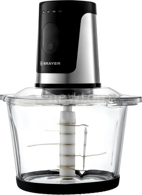 Минирезка BRAYER BR1408, 800 Вт, стекл чаша 3 л, 6 лезвий из титана, LED дисплей