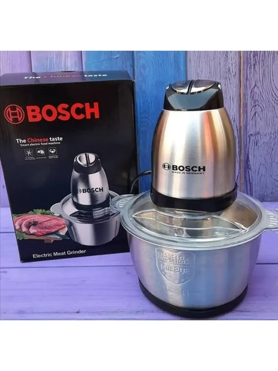 Минирезка BоСSН 7912G  400w нержавейка 2,0л  (КИТАЙ, 12 мес гарант)