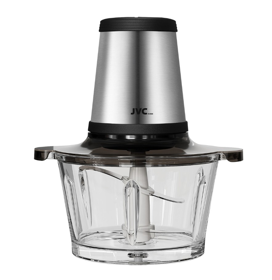 Минирезка JVC JEC-420. 600Вт 2 скор. 2 ножа чаша 2л. нерж.сталь