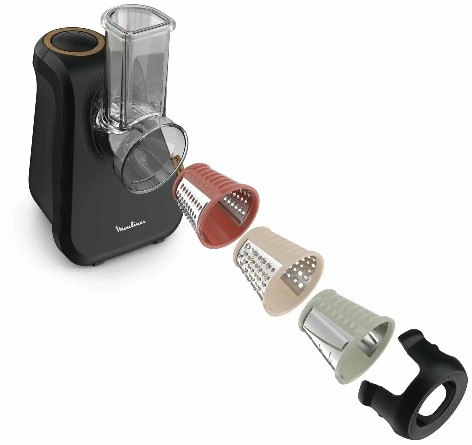 Овощерзка Moulinex Eco Respect DJ77EN10, черный  200 Вт.