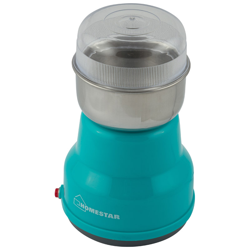 Кофемолка HOMESTAR HS-2001 цвет: бирюзовый (150 Вт, 50гр)