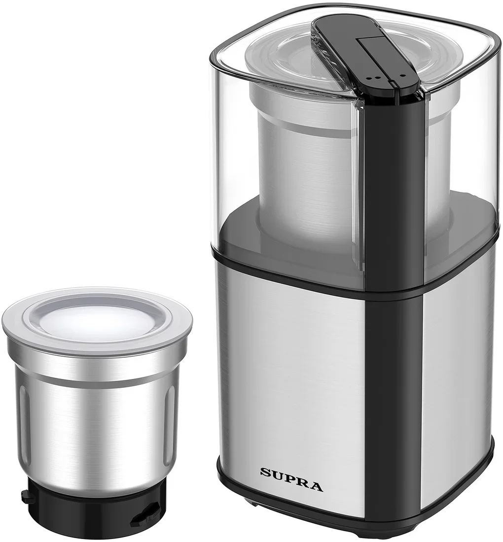 Кофемолка SUPRA CGS-320 Silver (300 Вт, 80 г) 2 В 1 : КОФЕМОЛКА + ИЗМЕЛЬЧИТЕЛЬ!!!