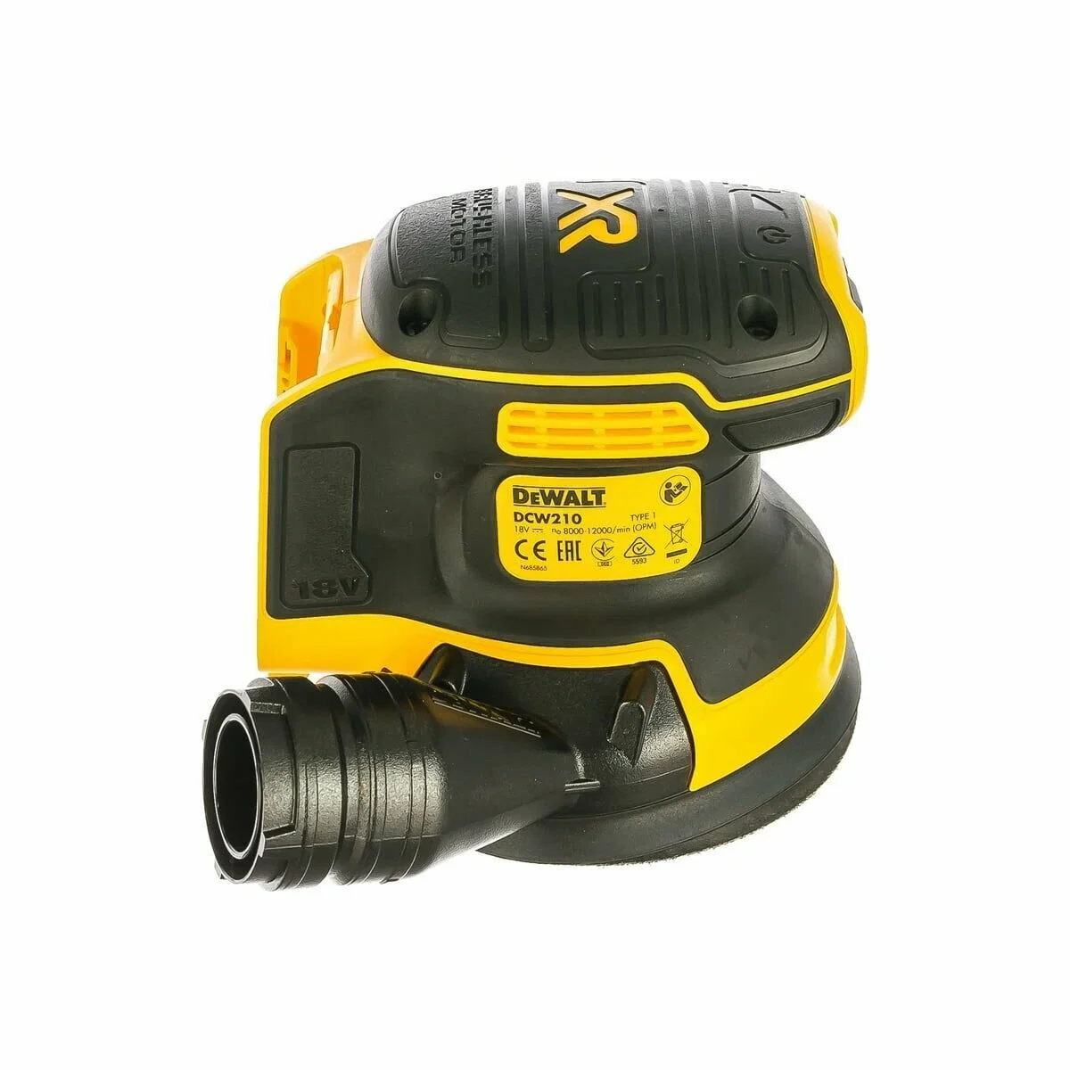 Эксцентриковая шлифмашина DeWalt DCW210N D125мм аккум. (DCW210N-XJ)