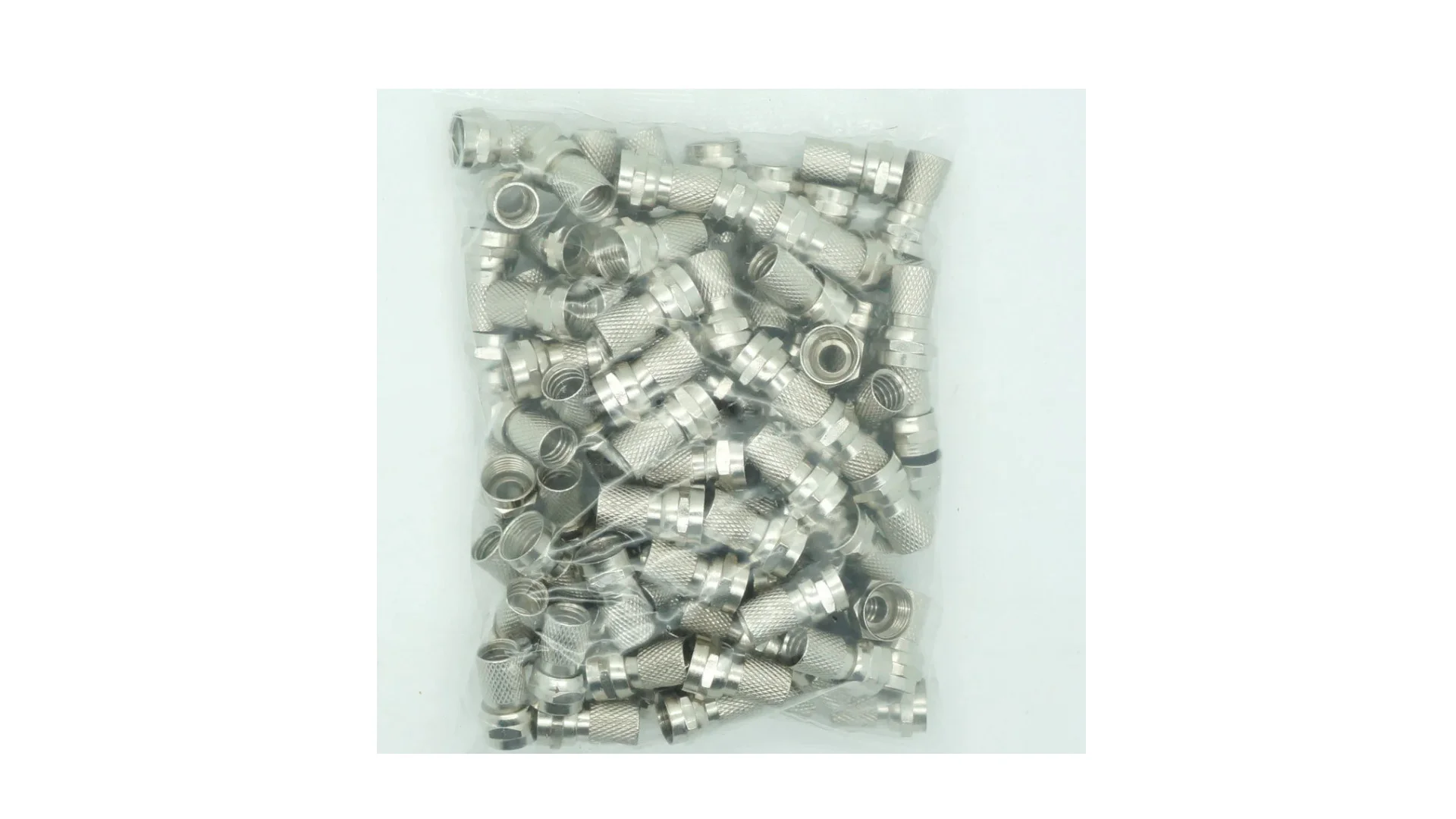 Разъем F RG-6 (size18mm) цинк(100шт в уп) фки (выбивать по 100 шт!! цена за 1 шт!!)