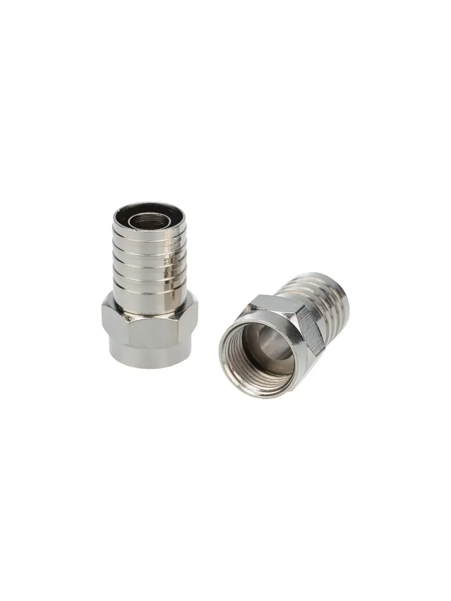 Разъем F RG-6 (size18mm) цинк(100шт в уп) фки (выбивать по 100 шт!! цена за 1 шт!!)