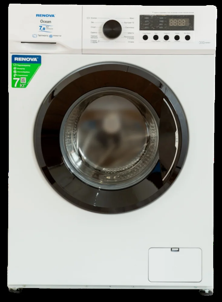 Стиральная машина RENOVA WAF-7012SM91 (7кг ИНВЕРТОР 1200 об./мин.диспл.12программ, ПАР)
