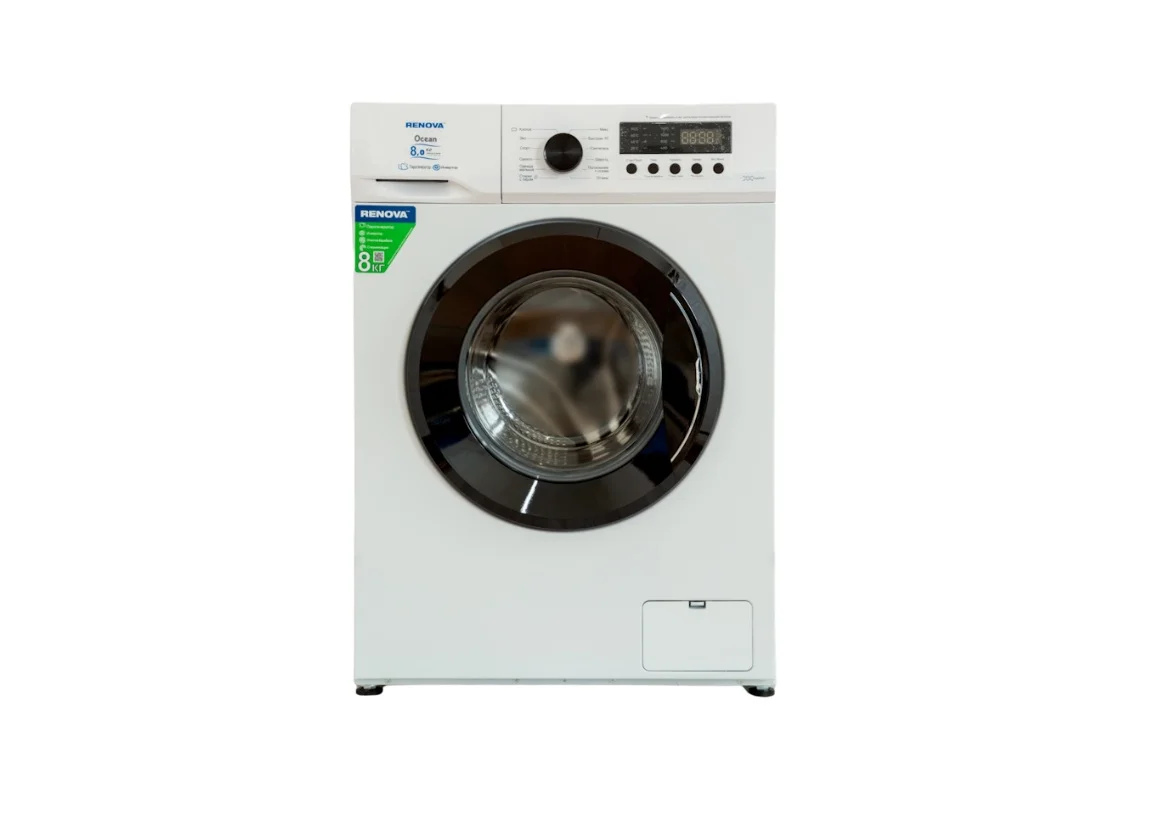 Стиральная машина RENOVA WAF-8012SM91 (8кг ИНВЕРТОР 1200 об./мин.диспл.12программ, ПАР)