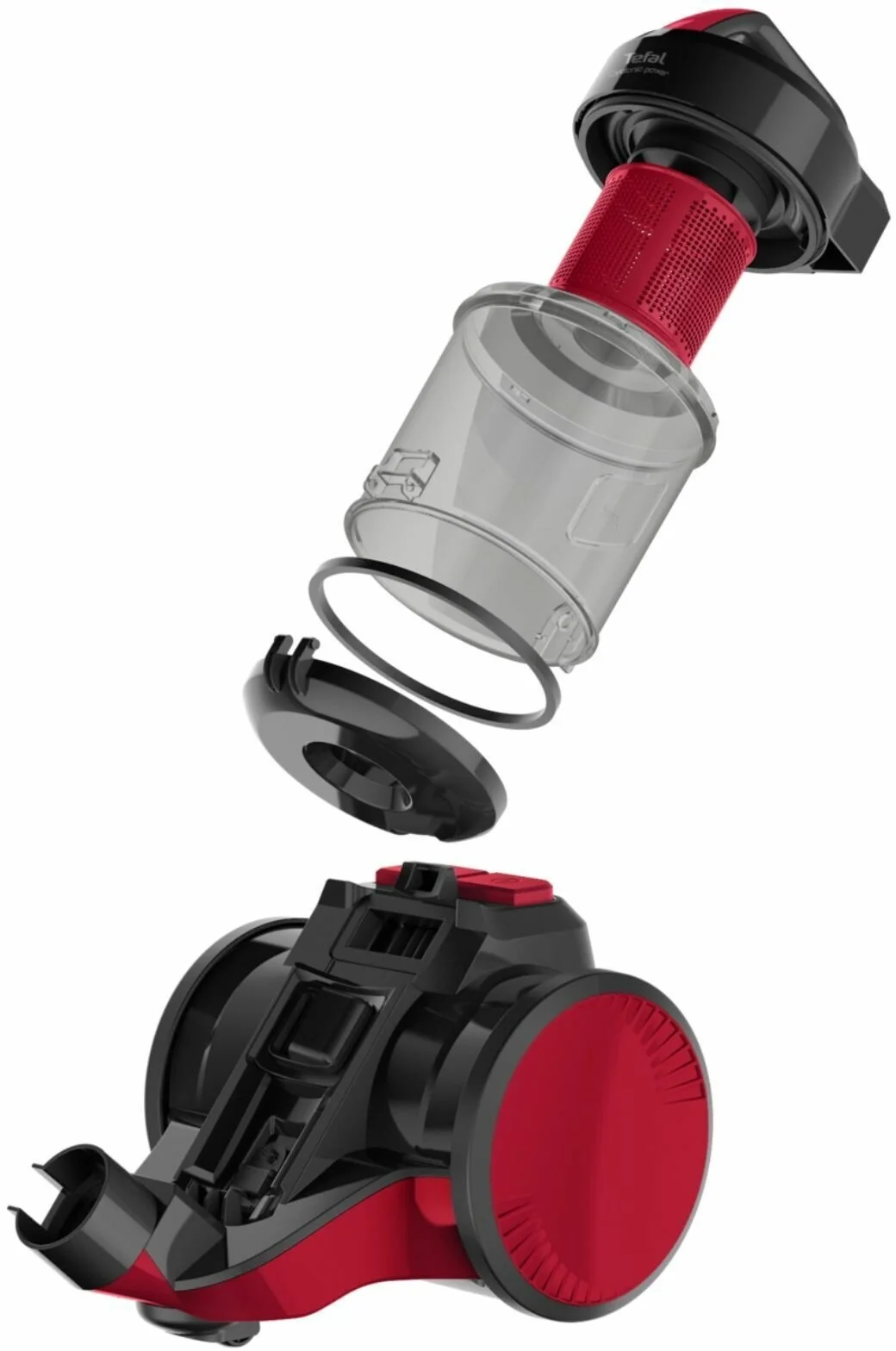 Пылесос без мешка Tefal TW1923RH, красный, 1200Вт, 1,3л