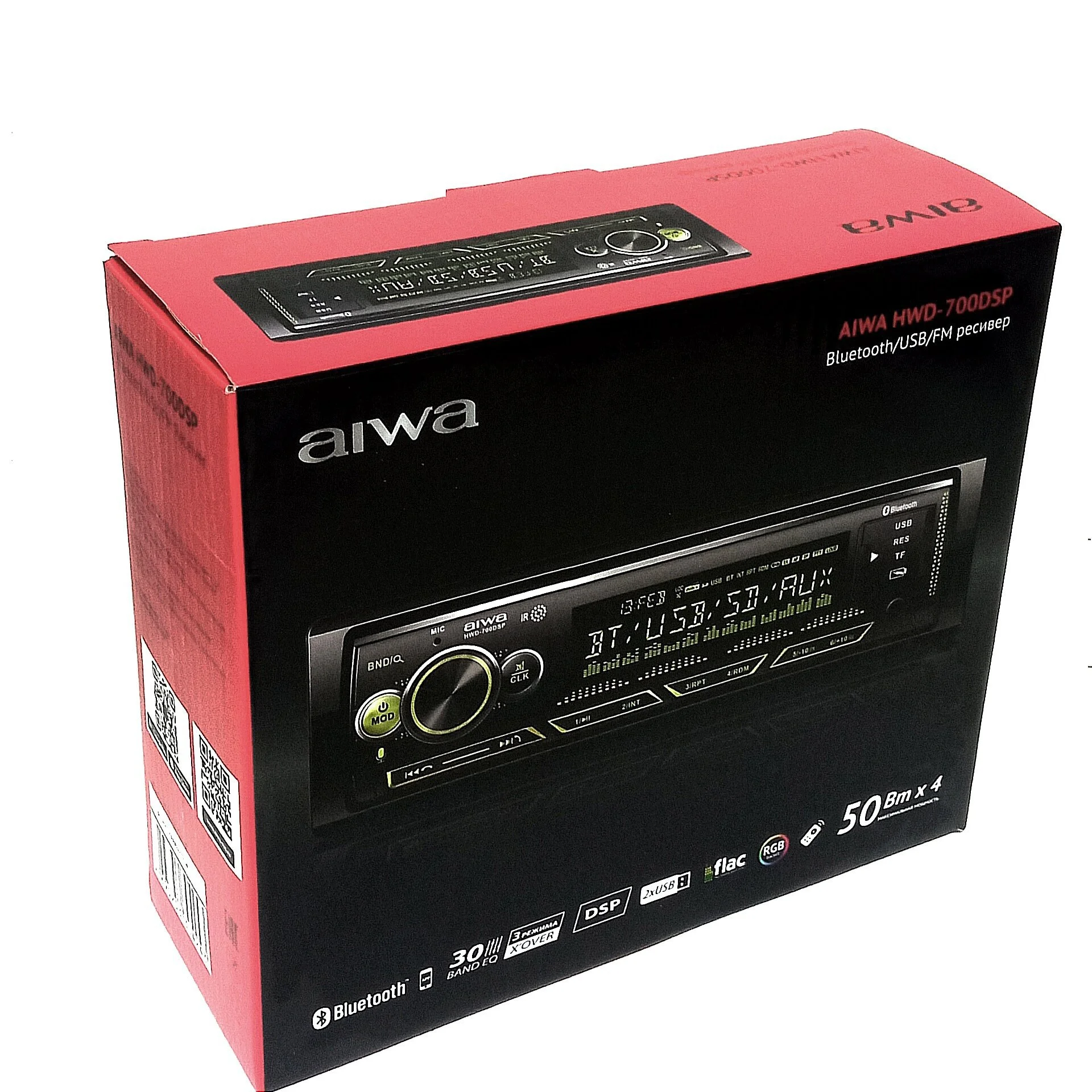 Автомагнитола MP3/WMA AIWA HWD-700DSP (4Ом 50Вт, 87.5~108 MHz, MP3, BT ,4x17.6W.