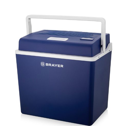 Автохолодильник BRAYER BR6333, 55 Вт, 29л, 34кг, нагрев до 50 ℃, охлад на 18℃ ниже окр,среды, AC/DC