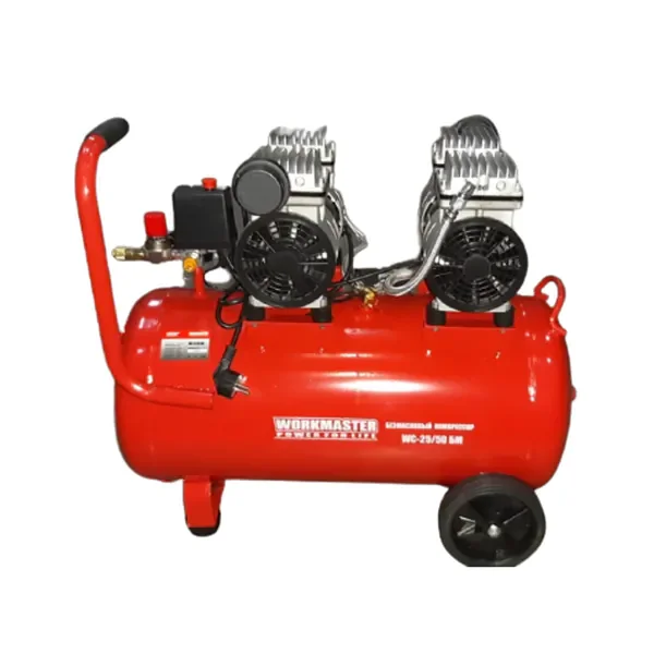 Компрессор воздушный WorkMaster WC-25/50БМ (300 л/мин, 50л, безмасляный, 2л.с., 8 бар)