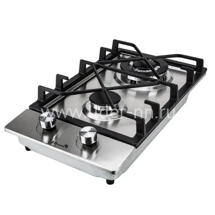 Газовая варочная панель ELTRONIC (33-17) 2 конфорки, нержавеющая сталь