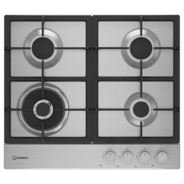 Газовая варочная панель Indesit THPM 642 W/IX/I, нержавеющая сталь